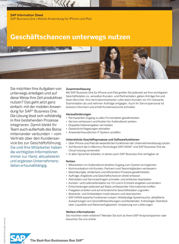 Geschäftschancen unterwegs nutzen
