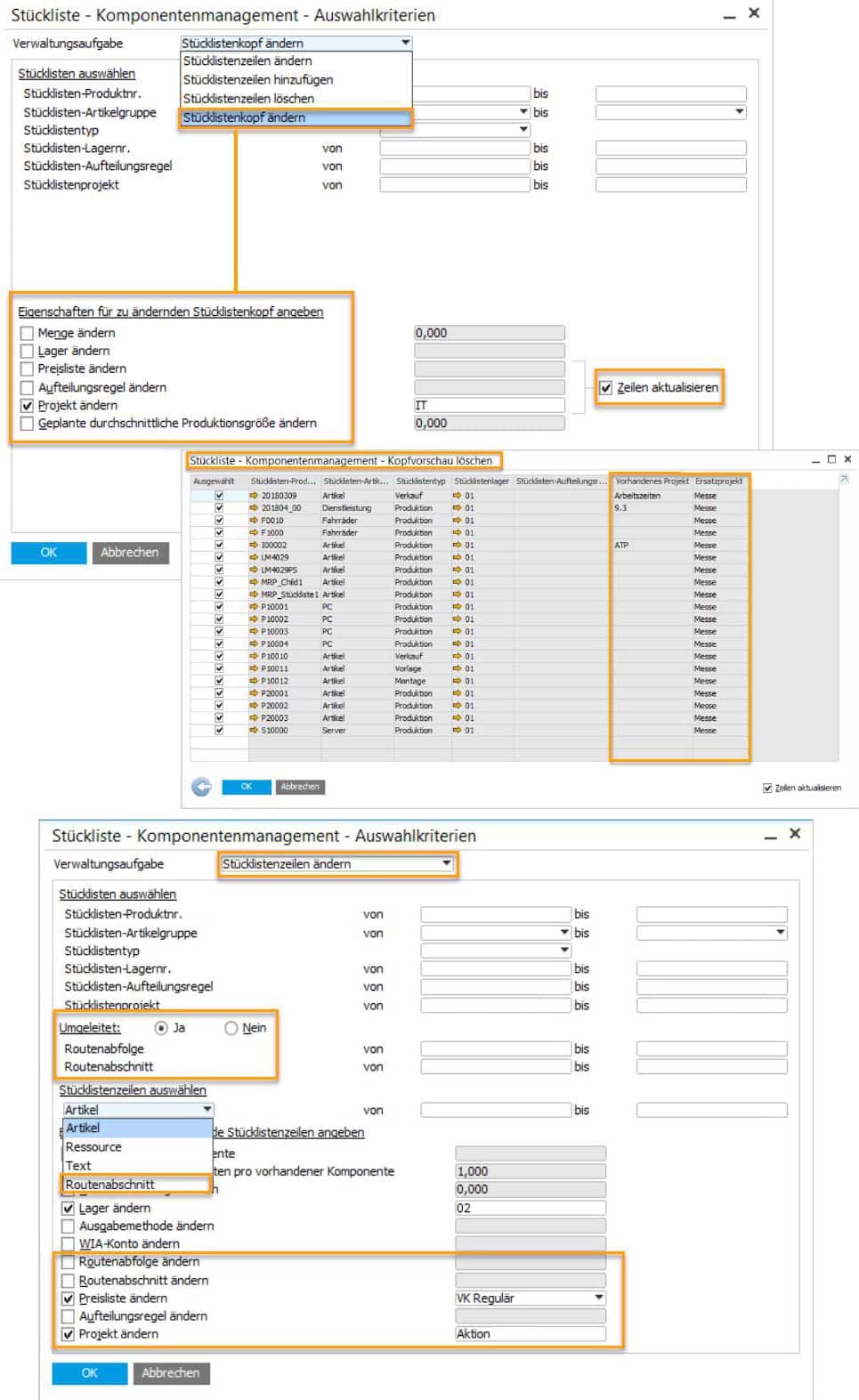 SAP Business One Version 9.3 - Produktion - Stücklisten Komponentenmanagement